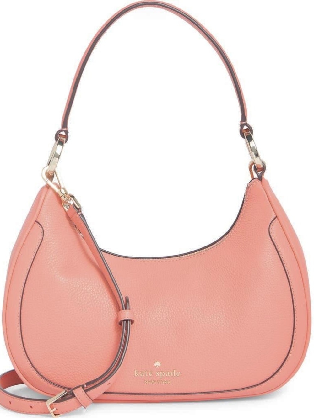Kate Spade NY ♠️ Leila Pebbled Leather Shoulder Crossbody Bag Purse Terracotta